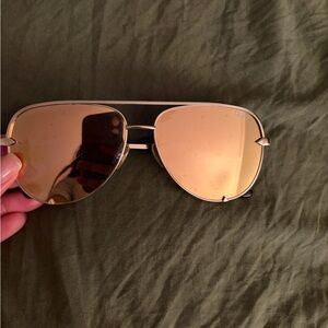 Desi x Quay Gold Aviator Sunglasses